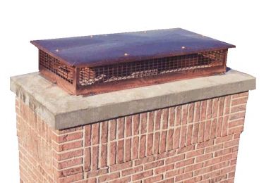 Copper 9 x 9 Multi Flue Cap